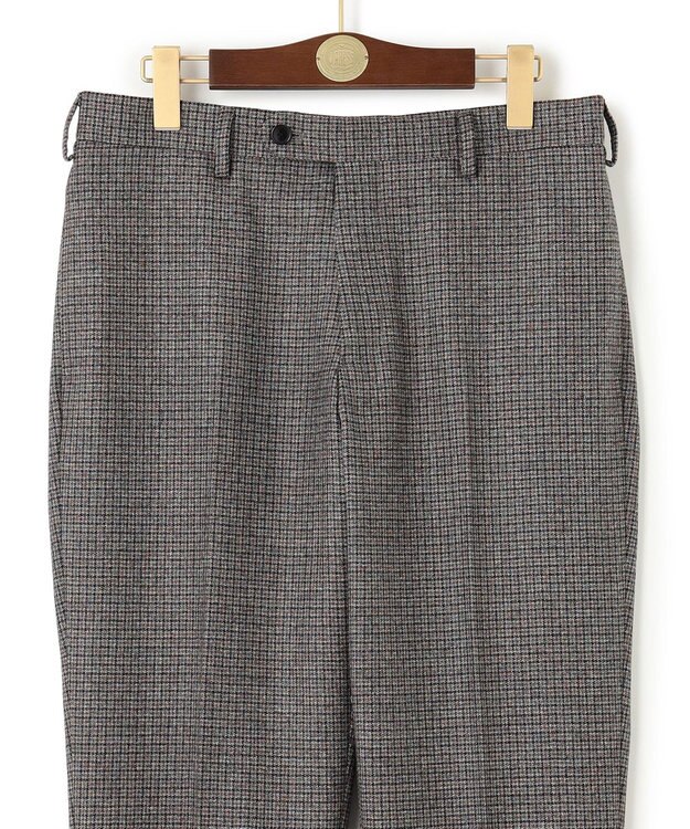 J.PRESS MEN 【WEB・一部店舗限定】ソフトタッチツイスト ガンクラブチェック スラックス グレー系3