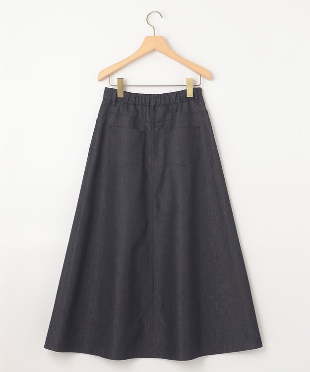 組曲 【洗える】デニムライクギャバ スカート ネイビー系
