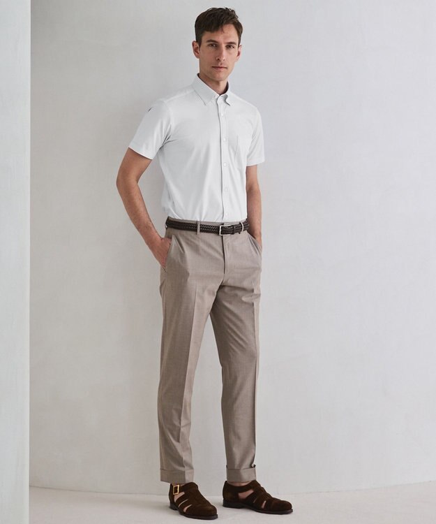 GOTAIRIKU 26年新作【ストレッチ/シワになりにくい/洗える】ハイパーストレッチ DRESS パンツ ベージュ系