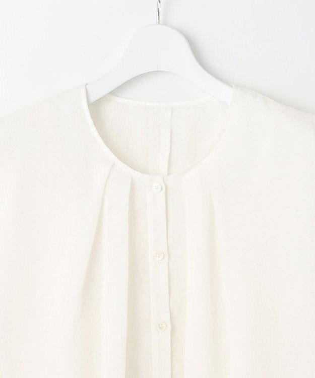 自由区 【カタログ掲載・接触冷感・洗える】シアーラミーローンフリル ブラウス オフ