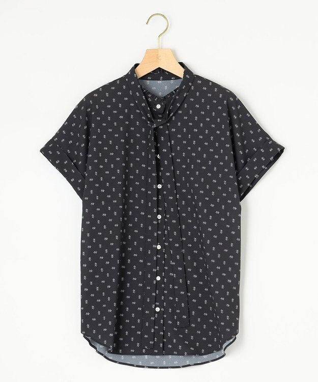 組曲 S 【セットアップ対応可】モノグラムプリント2WAYブラウス ブラック系5