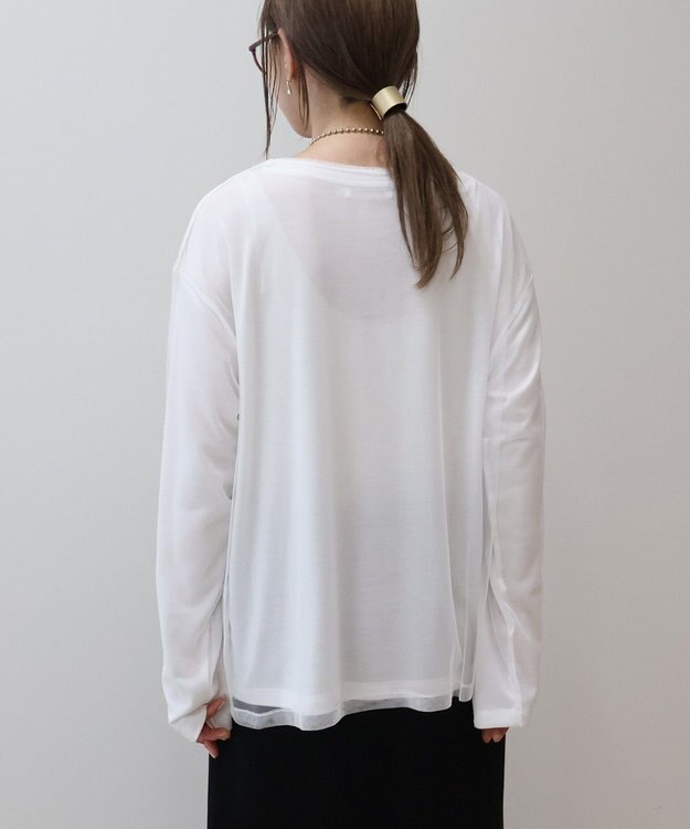 AMERICAN HOLIC ＳＥＴ　チュールＴ＋ロゴＴ Off White