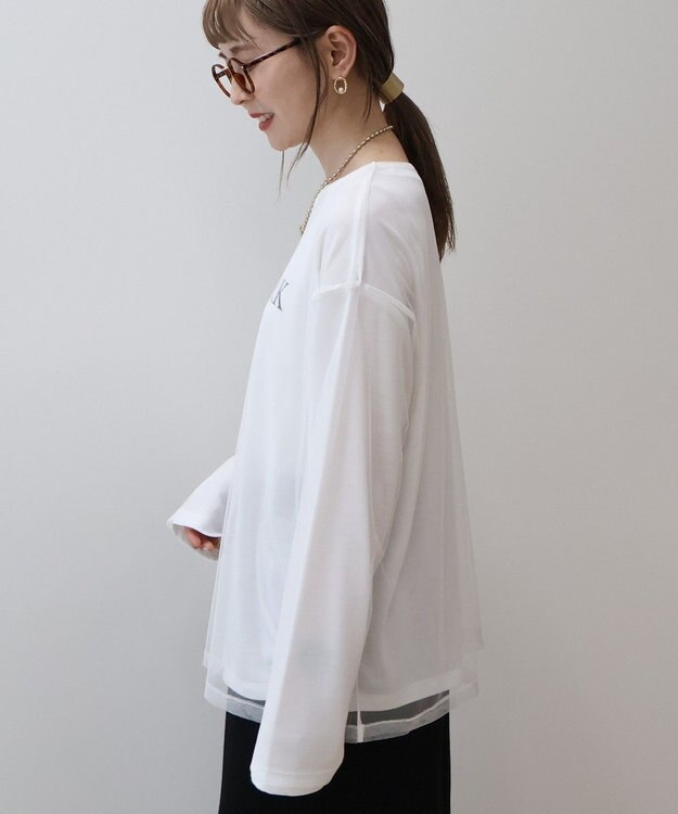 AMERICAN HOLIC ＳＥＴ　チュールＴ＋ロゴＴ Off White