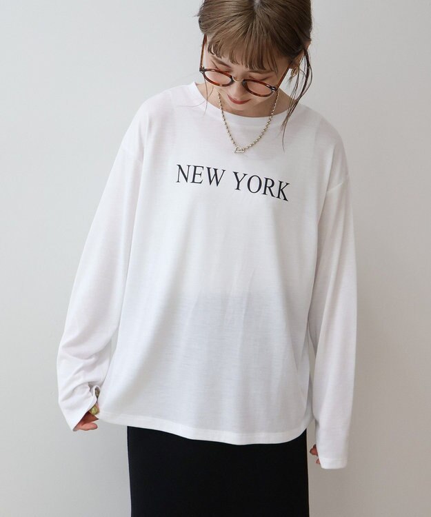 AMERICAN HOLIC ＳＥＴ　チュールＴ＋ロゴＴ Off White