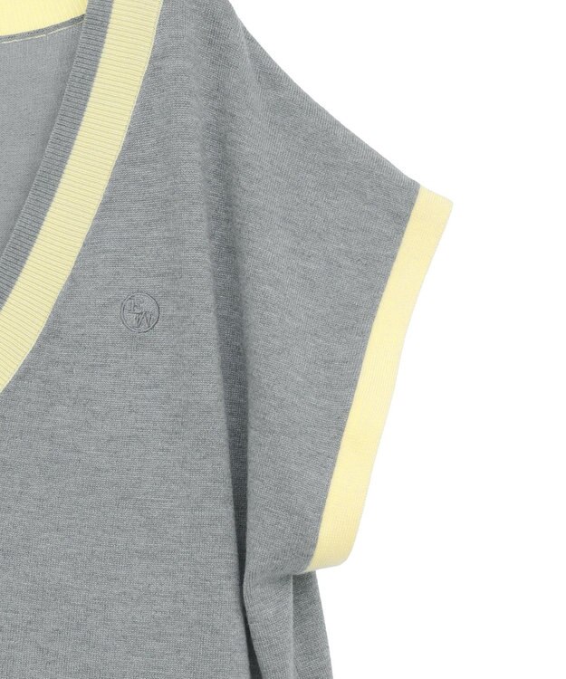 earth music&ecology チルデンライクベスト Gray Mixture