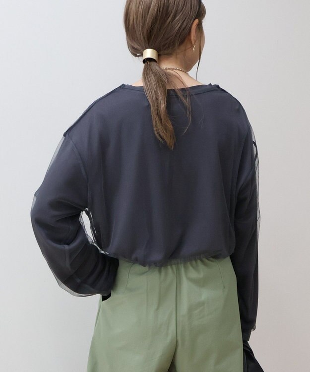 AMERICAN HOLIC ＳＥＴ　チュールＴ＋ロゴＴ Charcoal Gray