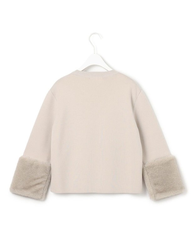 ICB ウールブレンドスムース デザインニット トープ系