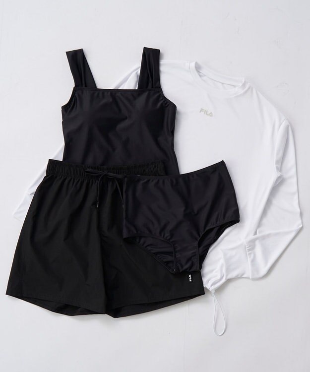 OP／FILA 【FILA】リゾート水着&カバーアップ4点セット ホワイト