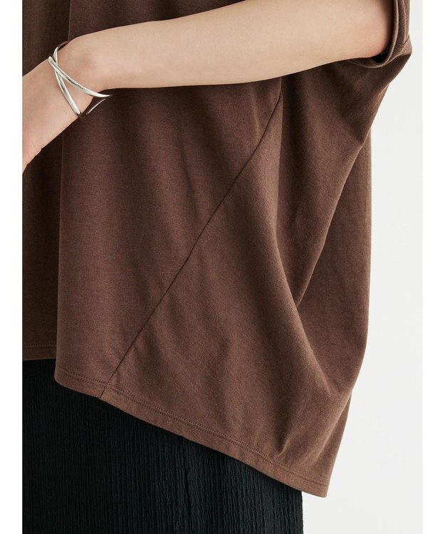 Green Parks 接触冷感半袖コクーンゆるプルオーバー Brown