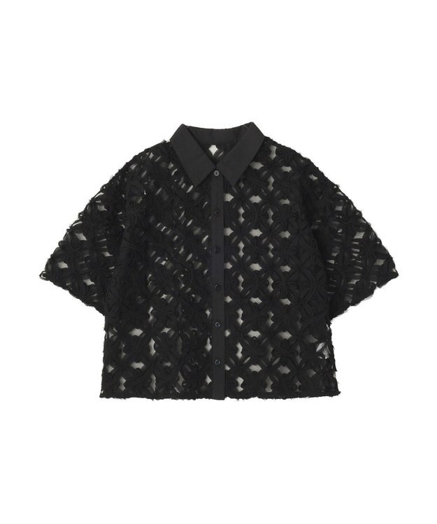 AMERICAN HOLIC アートレース半袖シャツ Black
