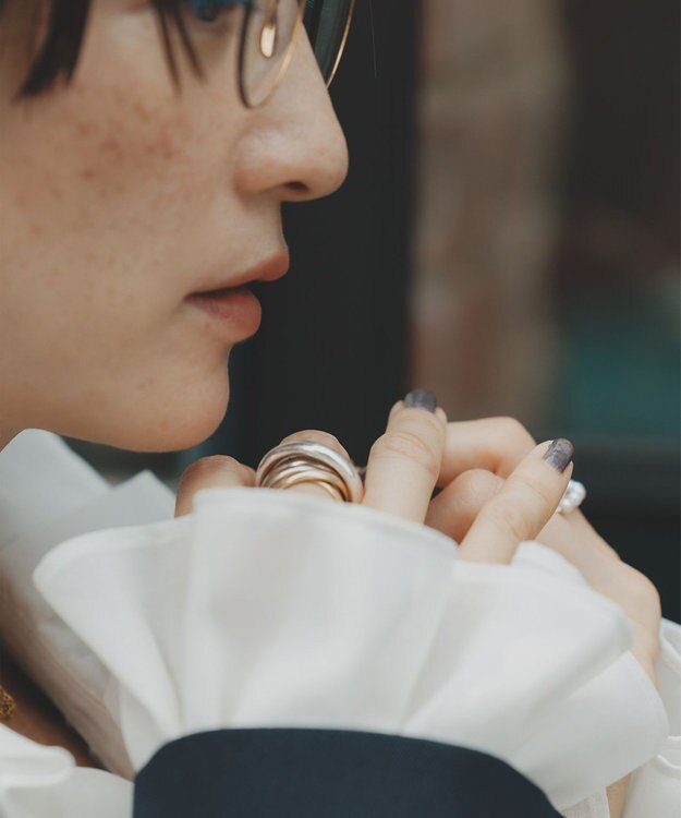 #Newans 【前後着用可能】【高山都さんコラボ】ビッグカラー２WAYブラウス ホワイト