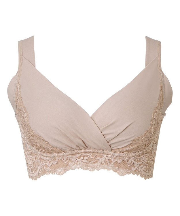 BRADELIS New York 【BRADELIS NewYork peace/ノンワイヤー】綿混トリプルキャッチFITブラ23 ブラデリス 補正 ブラジャー 接触冷感 ノンワイヤー DB123403 ナチュラルベージュ