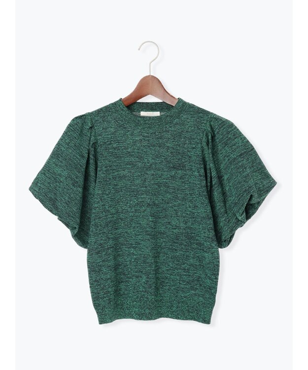 Te chichi バルーンスリーブメランジニット グリーン