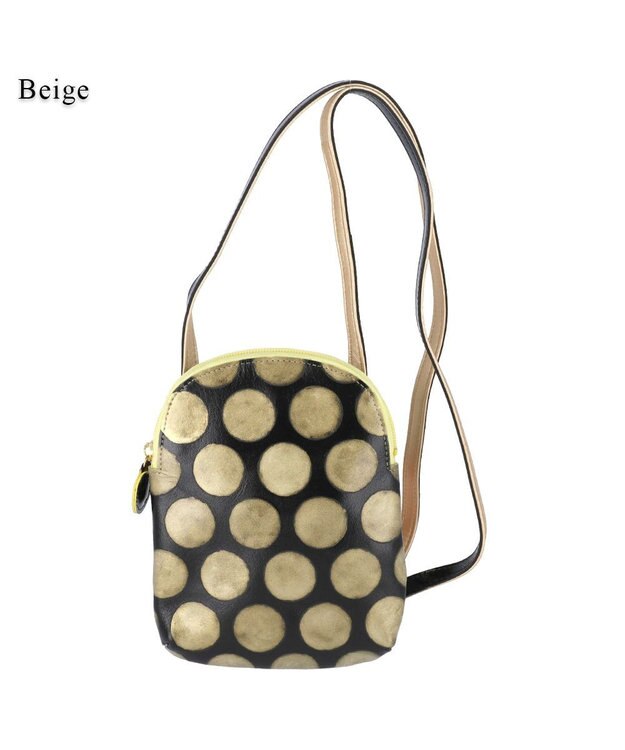 tsumori chisato CARRY フルムーンドット ショルダーバッグ ミニバッグ お財布ショルダー ベージュ
