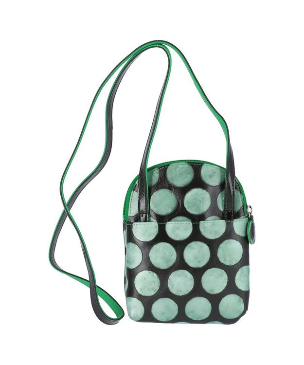 tsumori chisato CARRY フルムーンドット ショルダーバッグ ミニバッグ お財布ショルダー グリーン