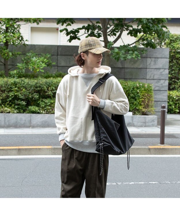 林八百吉商店 Champion ネルチェックロングキャップ カーキ