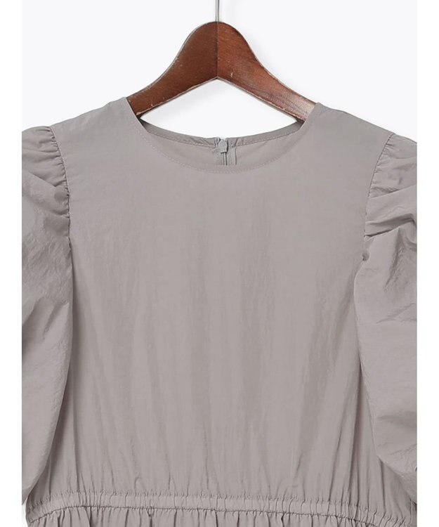 Te chichi スリーブリボンロングワンピース グレー