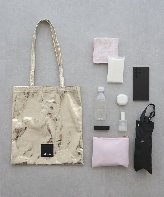 CRAFT STANDARD BOUTIQUE akha. メタリックトートバッグ Gold