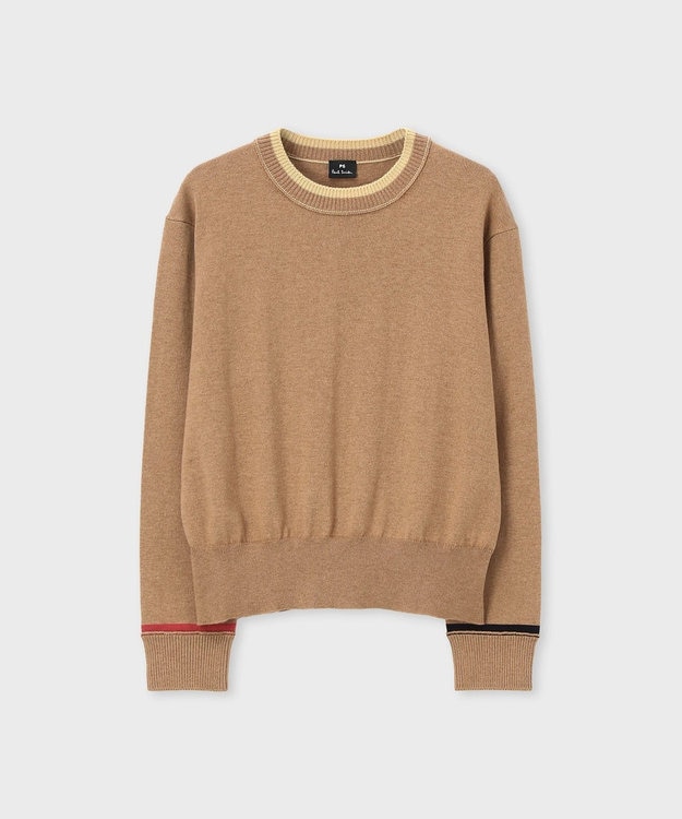 Paul Smith アクセントカラー クルーネックニット キャメル