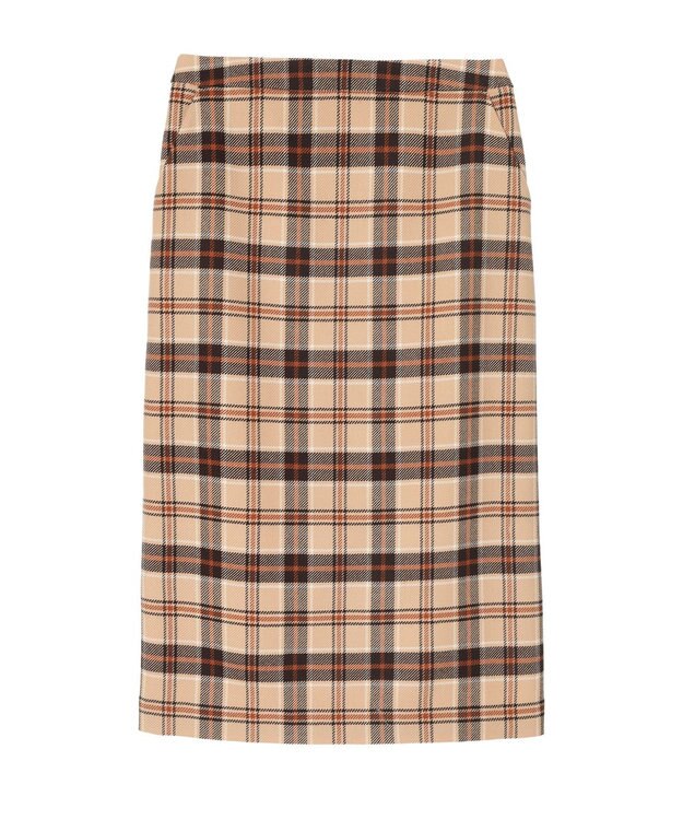 DAKS タータンチェック タイトスカート ベージュ