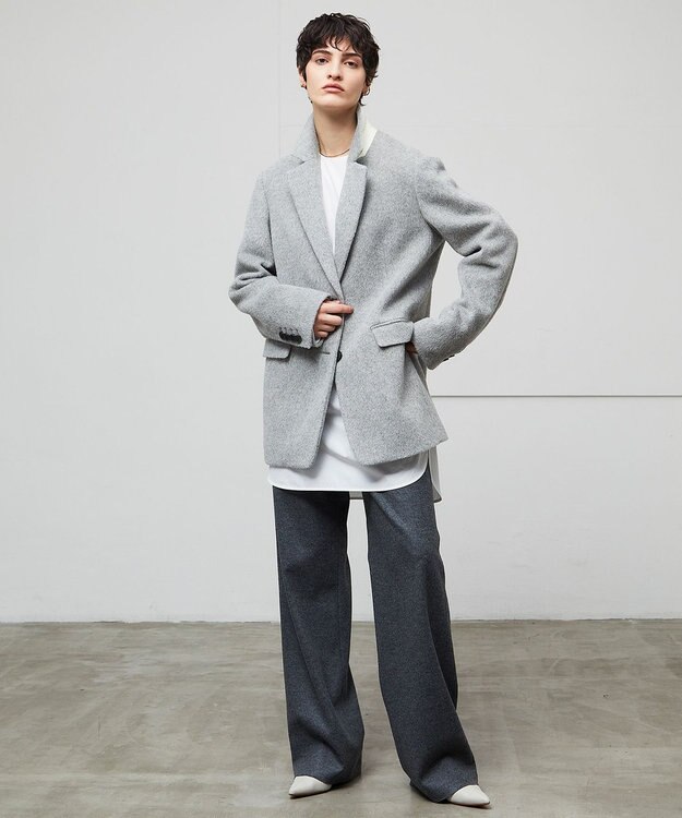 BEIGE， 【L-size】CORBY / ウエストゴムワイドパンツ C.Gray