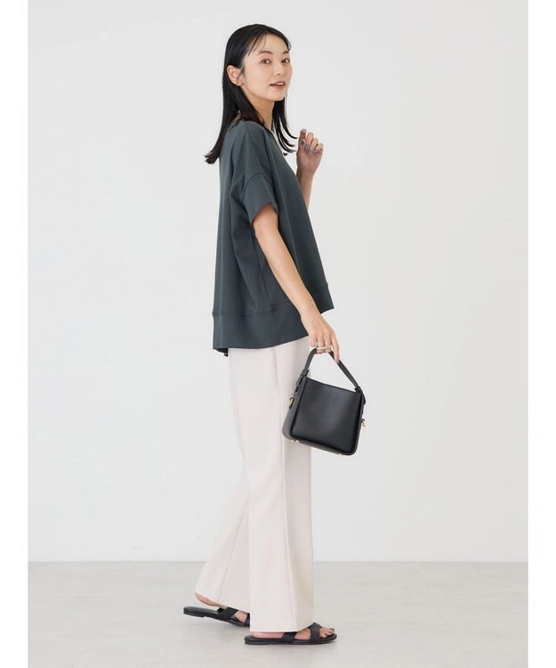 AMERICAN HOLIC 接触冷感裾切り替えカットプルオーバー Charcoal Gray