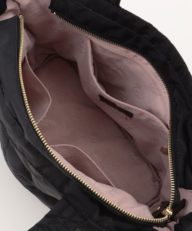TOCCA 【A4サイズ対応・撥水】CHECKER CLOVER QUILTBAG キルトバッグ ブラック系