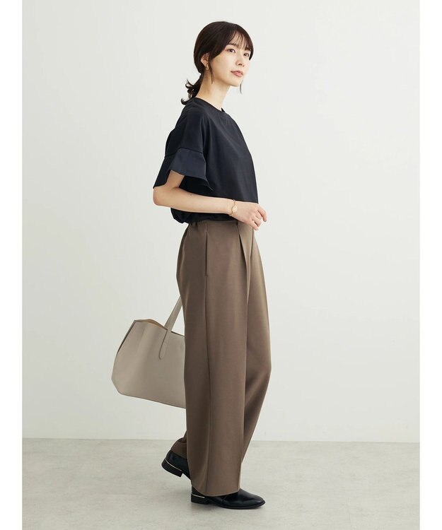 Green Parks きれいシルエットワイドパンツ Khaki