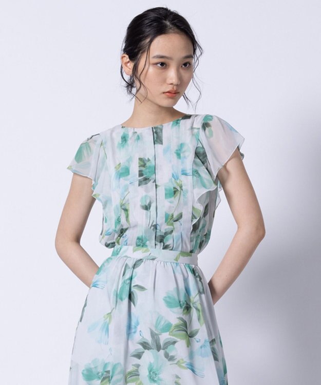 TOCCA 【洗える・消臭】FULL BLOOM PEONY BLOUSE ブラウス グリーン系5