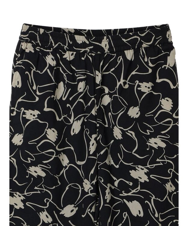 CRAFT STANDARD BOUTIQUE インド綿アソート柄イージーパンツ Black