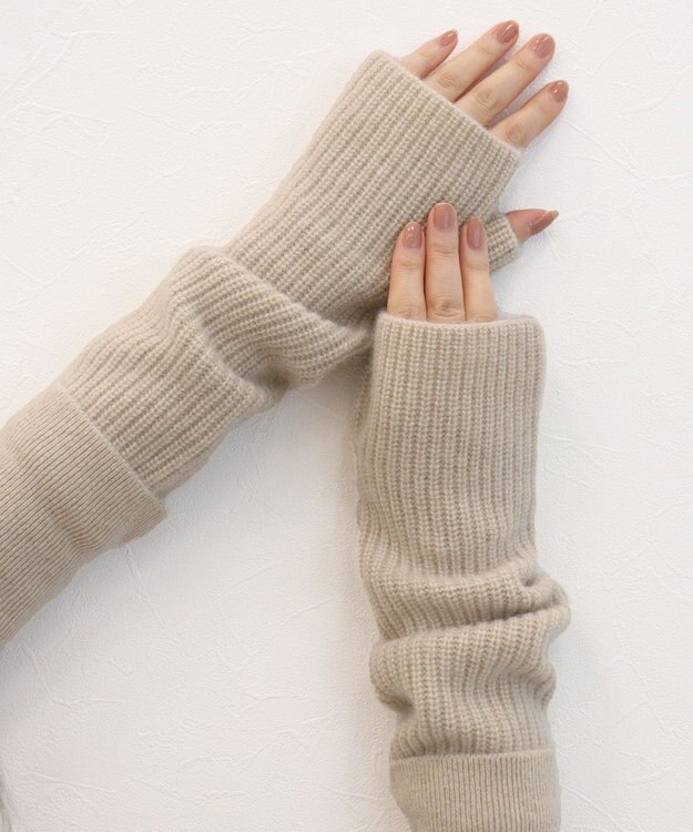 23区 ピュアカシミヤ アーム ウォーマー ベージュ系