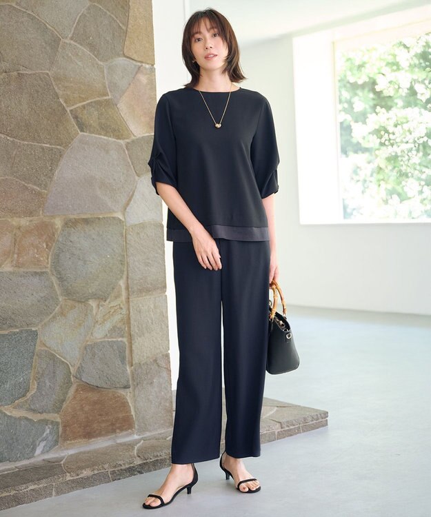 J.PRESS LADIES ジルコニア ビジューリング ネックレス ケシウスゴールド系