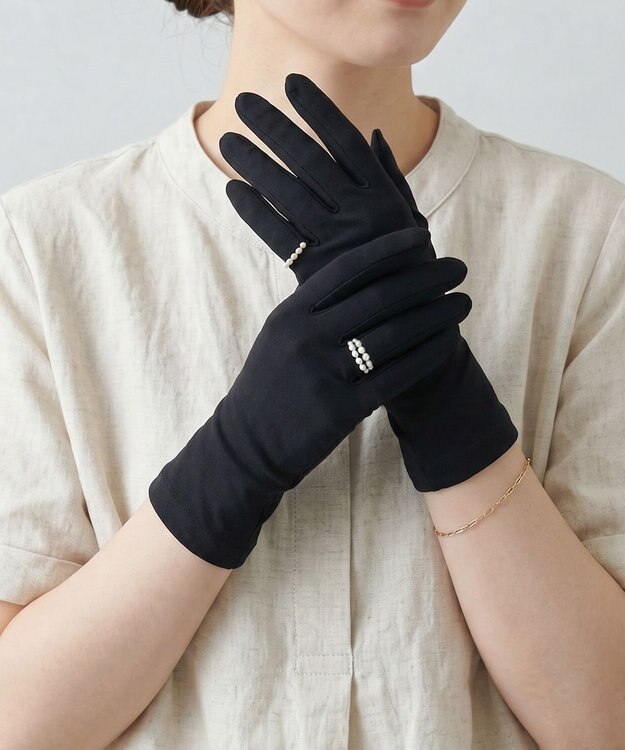 ORuKuBET 【オンワード・クローゼット限定・数量限定】リングビジュー付きUVカットグローブ (WOMEN)【 UVカット・タッチパネル対応 】