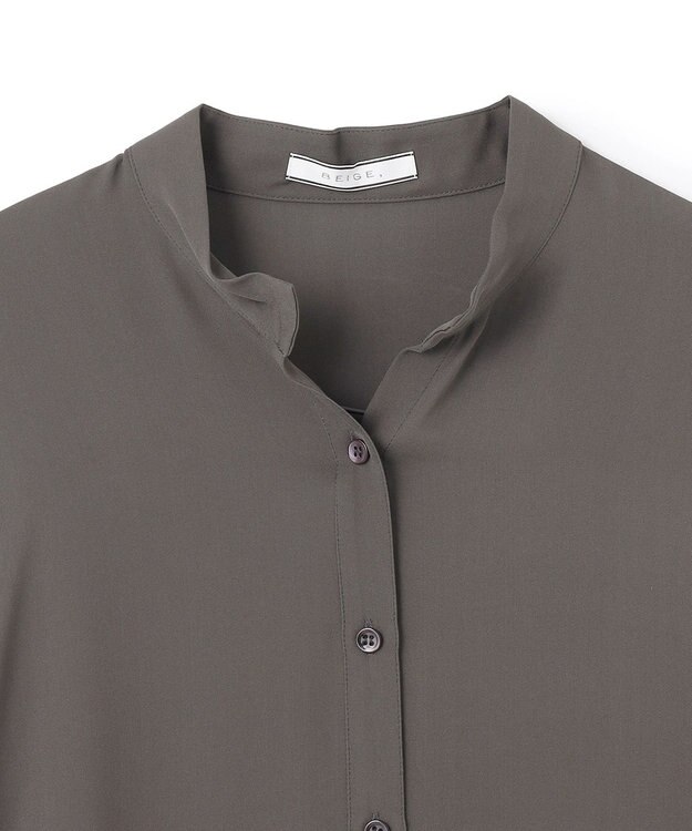 BEIGE， BRISSAC / スタンドカラーブラウス C.Gray