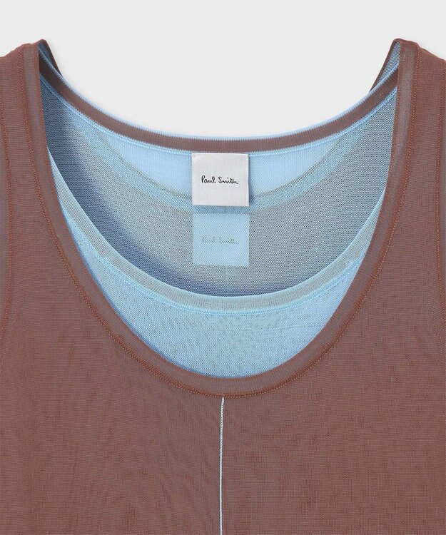 Paul Smith レイヤード シアータンクトップ ブラウン
