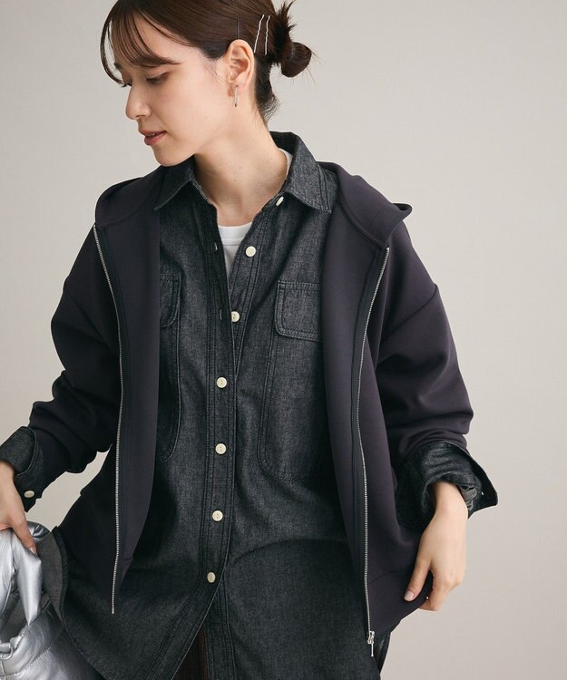 Green Parks Ｓｏｆｔ　Ｃｕｓｈｉｏｎ　ダンボールＺｉｐパーカー Dark Gray