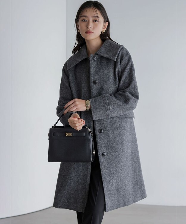 ウールモッサステンカラーコート【組曲】