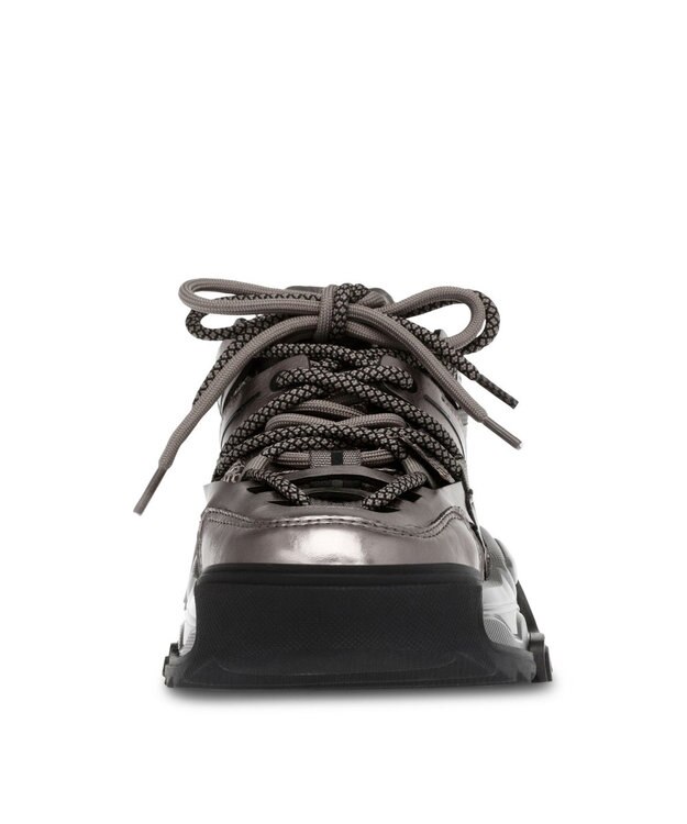 STEVE MADDEN KINGDOM ボリュームソールダブルレースアップスニーカー ガンメタル