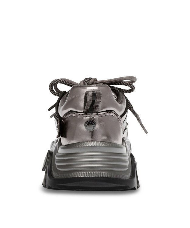 STEVE MADDEN KINGDOM ボリュームソールダブルレースアップスニーカー ガンメタル