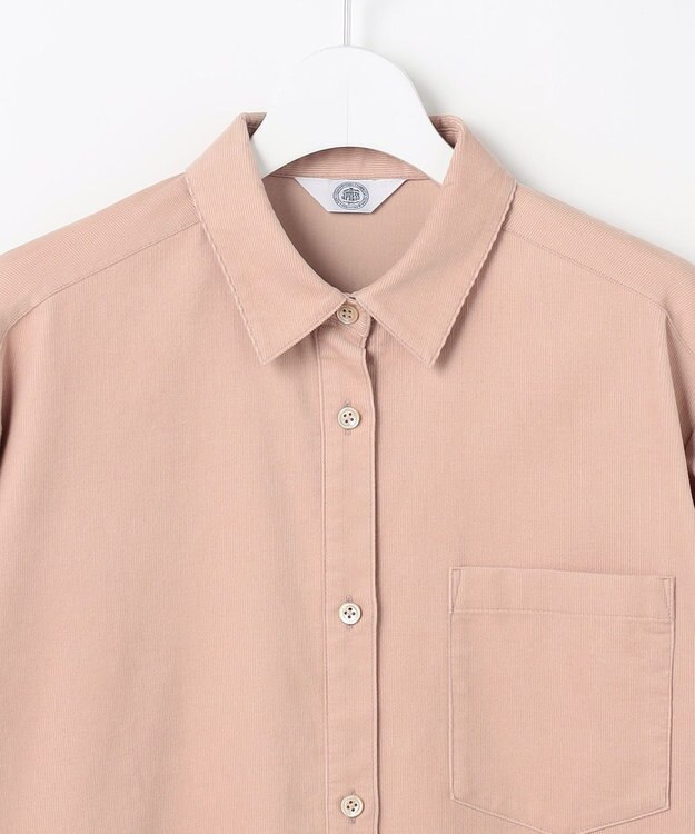 J.PRESS LADIES スプリングシャツコール コーデュロイ シャツ ピンク系