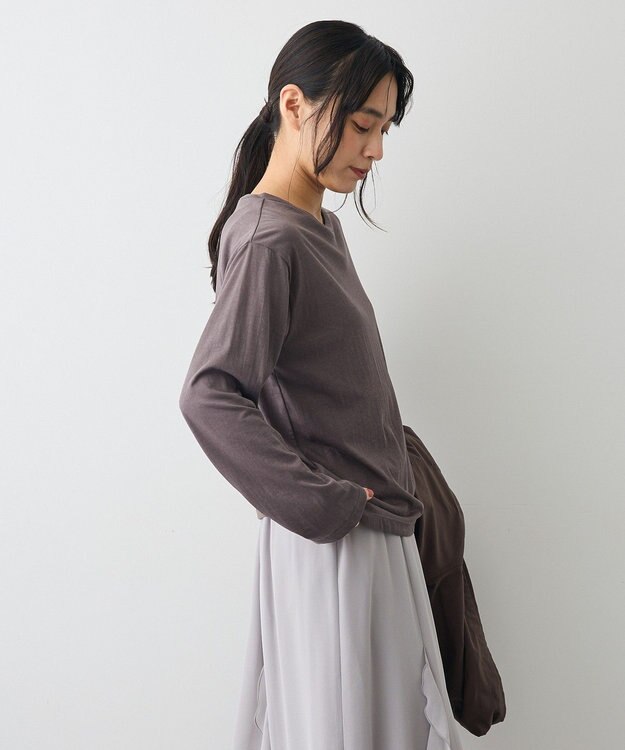 CRAFT STANDARD BOUTIQUE シアー天竺プルオーバー Charcoal Gray