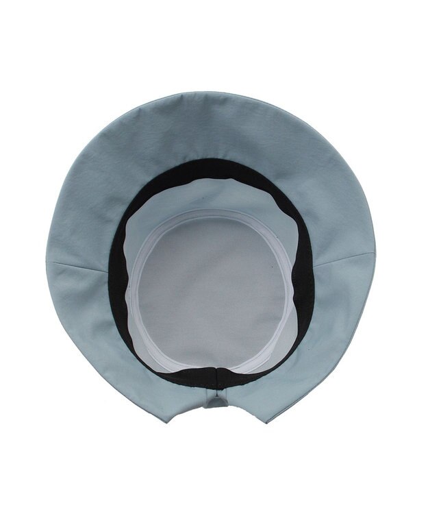 MOONBAT 【遮光100％/遮熱/UVカット】FURLA(フルラ)小ツバ 後ろ割れ バケットハット 帽子 無地 チャーム付き 手洗い可能/サイズ調整可能 ペールスカイ