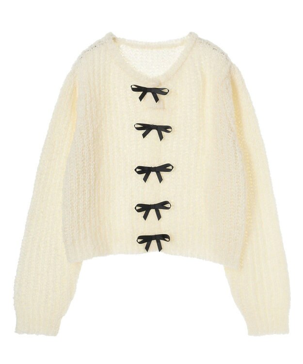 Green Parks ■高橋愛×ＧｒｅｅｎＰａｒｋｓメニーリボンニット Off White