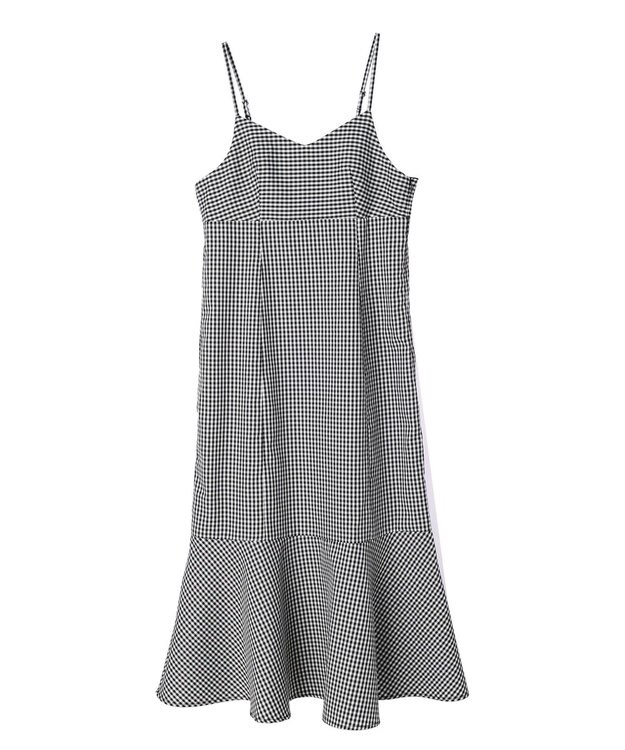 earth music&ecology チェックマーメイドキャミワンピース Black