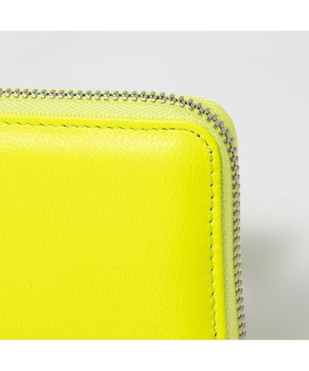 UNBILLION ペルケ perche / 蛍光レザーストラップ付き・ジャバラカードウォレット イエロー