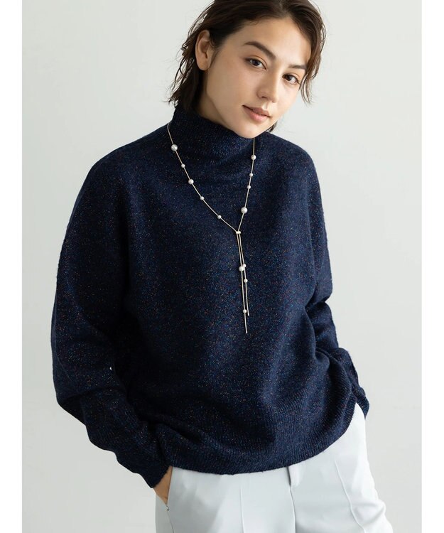 Te chichi MIXラメニット ネイビー