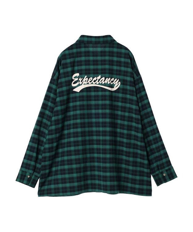 Green Parks ＥＧＯＩＳＴ　チェックロゴシャツチュニック Green