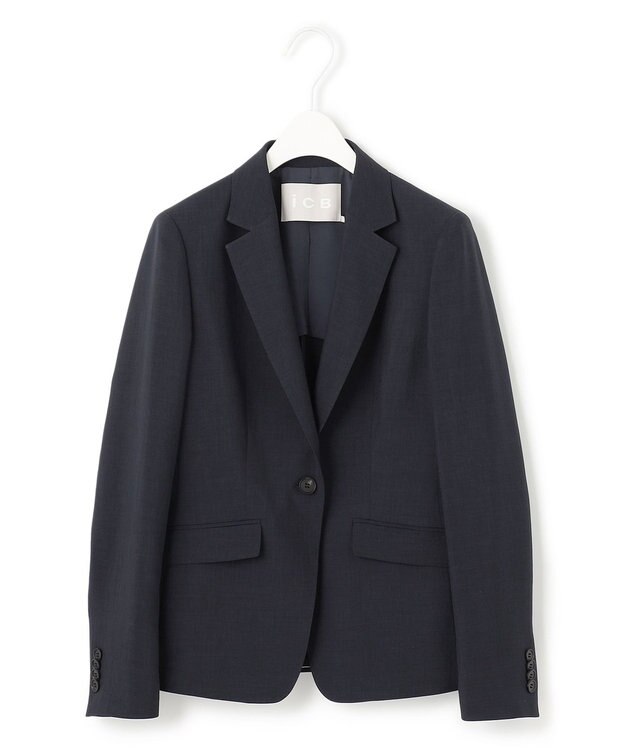 ICB 【洗える】 SummerSuit テーラードジャケット ネイビー系