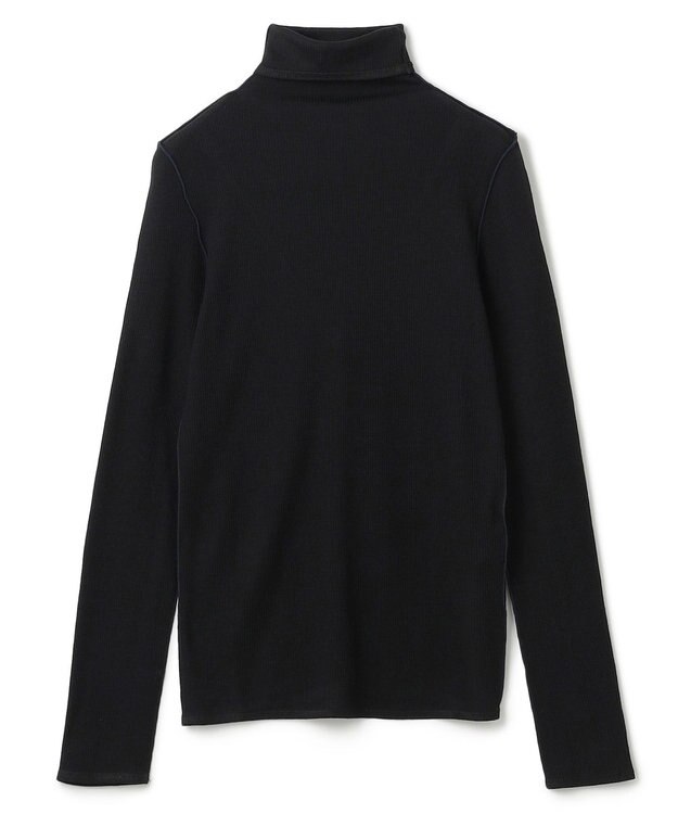 BEIGE， 【洗える・GISELe 10月号掲載】FORD / ウール配色メローハイネックカットソー Black