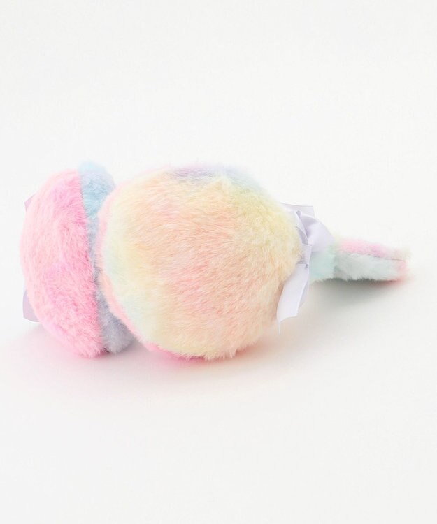 ANY KIDS ふわふわネコミミイヤーマフ レインボー